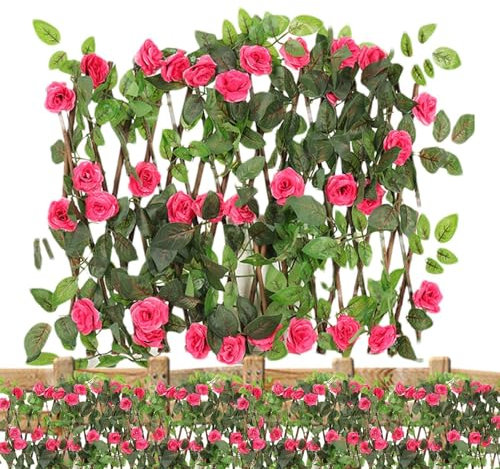 Erweiterbarer Sichtschutzzaun – erweiterbarer Sichtschutz für Zaun, Gemüsewand, Balkonlaub, UV-Schutz für Garten, Innenhof | Gartenspalierplatten mit Blatt