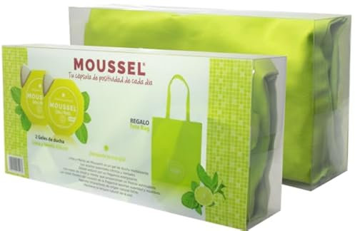 MOUSSEL GEL DE DUCHA LIMA MENTA - 2 BOTES + TOTE BAG DE REGALO