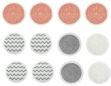 【3897A Ersatz Dampfreiniger Pads】12 Packungen Spin Mop Nachfüllungen Kompatibel mit Bissell Spinwave 3897A 3712C 3712W SmartSteam Scrubbing Dampfreiniger - Hartboden-Dampfreiniger waschbare Pads