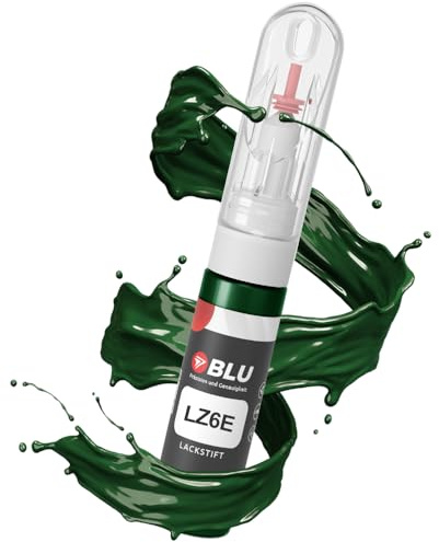BLU Lackstift Auto kompatibel für VW LZ6E GRÜN TIEFGRÜN | Auto Lack Reparatur 2in1 Ausbesserungslack Pinsel + Nadel