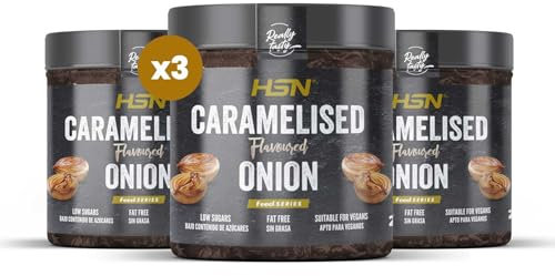 HSN Cebolla Caramelizada HSN | Pack 3 Unidades de 250g | Receta Baja en Azúcar Estilo Fit| Sin Colorantes, Endulzantes ni Conservantes Artificiales| Apto Dietas Veganas, Keto y Sin Gluten