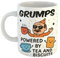 Just The Shirt Grumps Powered by Tea and Biscuits Funny Ceramic Mug Gift for Work Colleagues, Retirement, Birthdays, or Office Humour