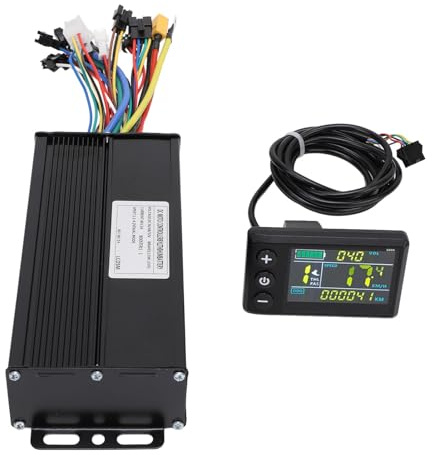 BuyWeek Kit Controller Brushless Onda Sinusoidale, 40A 36V 48V 52V 1500W 2000W 3 modalità con Pannello LCD S866 per Bici Elettrica