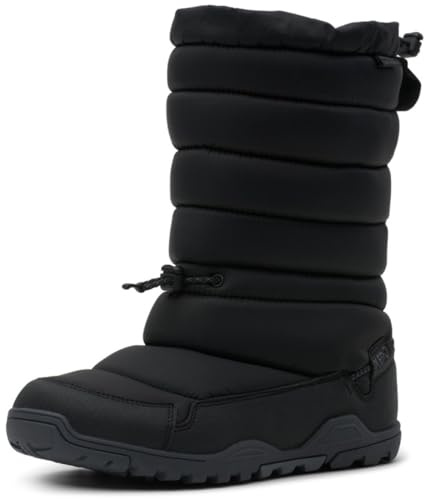 Xero Shoes Women's Alpine Barefoot Pull-On Snow Boots, Black, 7.5