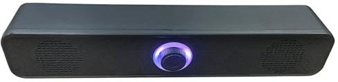 Haut-parleur d'ordinateur - Barre de son stéréo USB avec basses profondes - Haut-parleur portable puissant pour moniteur, ordinateur portable, tablette, téléviseur, projecteur, bureau, lieu de travail