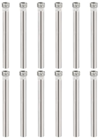 PATIKIL Glass Diamond Hole Saw 1/8 3mm Hollow Core Drill Bits 12pcs | Diamond Hole Cutters for Fiberglass, Tile, Porcelain, Ceramic