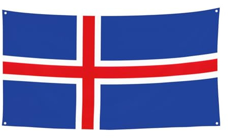 Großes Banner mit Flagge von Island, Geburtstagsparty, Banner – hängende Dekoration für Feier-Geschenke