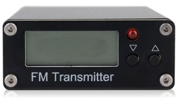 Jectse Módulo Transmisor FM Digital, Transmisor Estéreo FM 2000M 500mW, Conector de 3,5 Mm, Puerto USB C, para Estación de Radio Pequeña, Teléfono, PC, MP3 (Black)