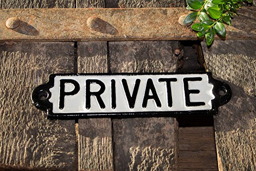 Antikas - Schild Eisen Gusseisen Private keinen Zutritt Türschild Zutritt verboten