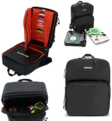 Orbit Concepts Dj Rucksack für tragbare Plattenspieler, 7 Aufzeichnungen und Zubehör