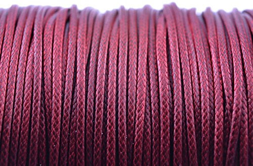10 m Polyesterkordel gewachst in Bordeaux, 1 mm von Vintageparts, DIY-Schmuck