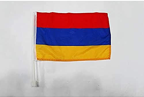 AZ FLAG - Autofahne Armenien - 45x30 cm - Armenische Autoflagge 30 x 45 Cm - Auto Flaggen