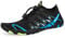 Strandschuhe Damen Herren Wasserschuhe Badeschuhe Unisex Atmungsaktiv Leicht Barfußschuhe rutschfeste für Schwimmen Tauchen(S901 Schwarz Blau, 43EU)