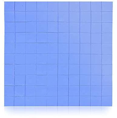 SANTOO 100 x 100 x 1mm Thermal Pad Wärmeleitfähige Silikonkissen Wärmeleitpad mit Hoch Wärmeleitfähigkeit für Chipsatzkühlung - Blau