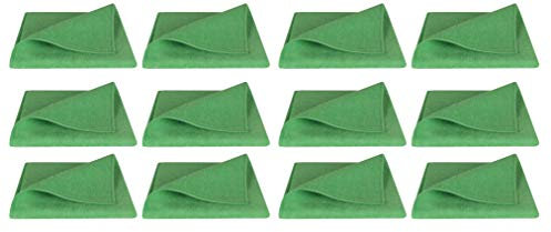 Moritz 12er Set Mikrofaser Putztuch grün 40 x 40 cm extra Saugstark 250 GSM hochwertiges Mikrofasertuch Microfaser Reinigungstuch für Auto, Haushalt, Camping, Küche