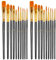 HTHL 20 PCS Paint Brushes Set - Nylon Hair Brush for Acrylic, Oil, Watercolor, Gouache & Face Painting - Professionals & Beginners (Black)