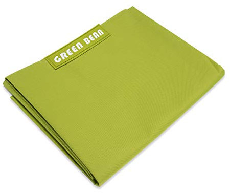 Green Bean Square XXL Riesensitzsackhülle 140x180 cm - PVC Bezug - Indoor und Outdoor Sitzsackhülle - Bean Bag Bezug - Sitzsackbezug ohne Füllung - Lounge Chair Hülle - abwaschbar - Grün