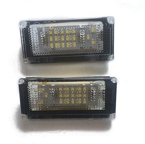 zhiwenCZW 2 Stück Auto LED Nummer Kennzeichenleuchten 6000K Kennzeichen Glühbirne für Mini Cooper S R50 R52 04-08 R53 01-06