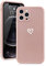 Micoden for iPhone 12 Pro Phone Case Cute Girls Silicone Shockproof Protective Bumper Cases with Love Heart Pattern Design for iPhone 12 Pro Pink