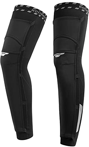 ROCKBROS Unisex Beinlinge Beinwärmer für Damen und Herren, Rutschfest Knieschutz Radsport Knielinge 1 Paar Winddicht, Warm S-4XL
