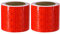 Xrkuu reflektierendes Sicherheitsband, rot, 2 Rollen, 3 m x 5 cm, Keine Rückstände, Reflektorband, selbstklebendes Sicherheitsmarkierungsband, Sicherheitswarnung, für LKW, Fahrräder, Helme