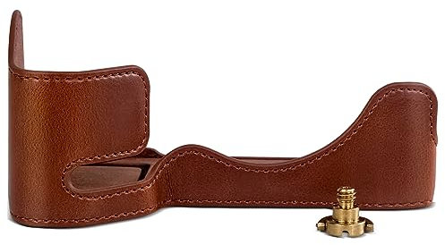 Rieibi Alpha 7 IV - Funda de piel sintética para cámara digital Sony a7 IV a7S III A1, funda protectora para Sony A7M4 A7SM3 Alpha 1, café, Funda para cámara