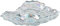 LEONARDO HOME Muschelschale Poesia 38x29, 038932, Glas, klar, 7 cm