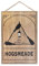 Harry Potter Hogsmeade hängende Holz-Wanddekoration mit drei Besen-Symbol, lustiges Harry-Potter-Schild für Filmzimmer oder Schlafzimmer