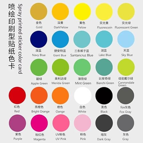 Adesivi forcelle Anteriori in Bicicletta Lef-TY Ocho XC Montagne Bike Fork Adesivi for Biciclette for Biciclette da Forcella Anteriore MTB Decalcomania di Bici (Color : Custom Color)