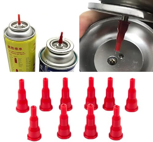 Shinekoo 10 PIECE Reusable Butane Nozzle Adapter Convert Cassette Tank Into Inflatable Tank Lighter Spray Gun Universal Gas Refill Head