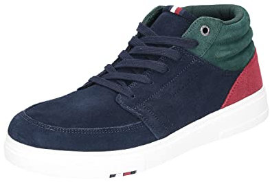 Tommy Hilfiger MODERN Cup Sole Chukka Sneaker High Top da uomo, Blu, 43 EU