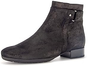 Gabor Damen Ankle Boots, Frauen Stiefeletten,Komfortable Mehrweite (H),Booties,halbstiefel,Kurzstiefel,Prison (Micro),42.5 EU / 8.5 UK