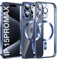 Clear Magnetisch für iPhone 15 Pro Max Hülle mit MagSafe [Original iPhone Äußere] [Kameraschutz Eingebaut] Durchsichtig Silikon Case Ultra Dünn [Niemals Gelb] Handyhülle Anti Fingerabdruck Kratzfeste