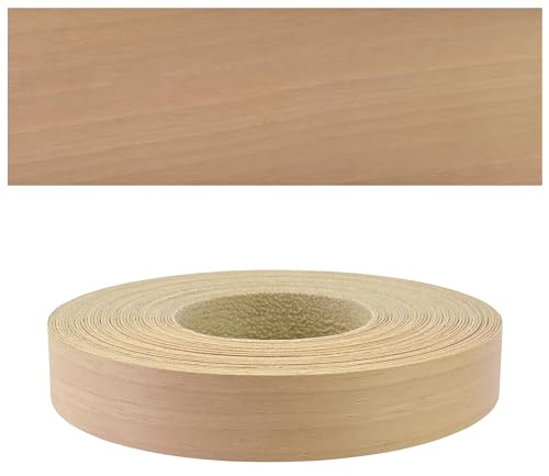 Mprofi MT® Kantenumleimer Nussbaum | 22 mm x 10 m | Echtholz Furnier Kantenband | Bügelkantenumleimer für Regale und Möbelplatten | Kantenumleimer mit Schmelzkleber | Bügelkante für Möbel – OR/22/10