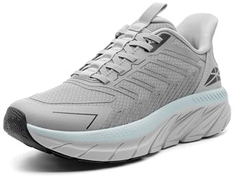 ALLSWIFIT Zapatillas Mujer Caminado Zapatos Deportivos Comodos Transpirables y Antideslizantes con Suela Absorción de Impactos,Size 41.5,Gris,SARR034W