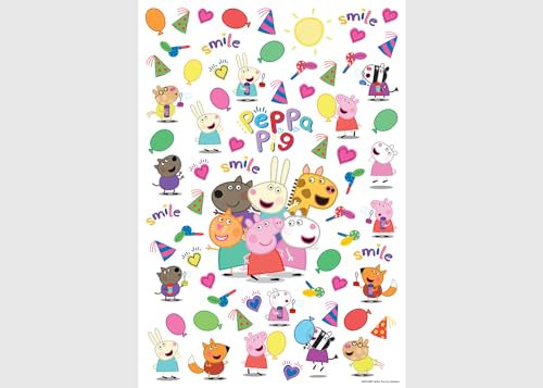 Peppa Pig Alle Freunde Kinderzimmer Wandstickers, Wandtattoo junge deko von AG Design | 42,5 x 65 cm | ADK 1664
