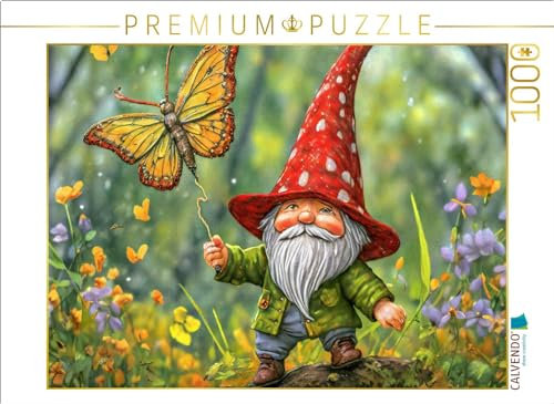 CALVENDO Puzzle EIN Wichtel lässt einen Drachen steigen | 1000 Teile Lege-Größe 64 x 48 cm Foto-Puzzle für glückliche Stunden