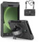 Junfire Custodia per Samsung Galaxy Tab Active 5/Active 3 da 8 pollici 2024/2020, robusta custodia antiurto con cavalletto rotante, cinghia da polso, tracolla, portapenne, per tablet Active5