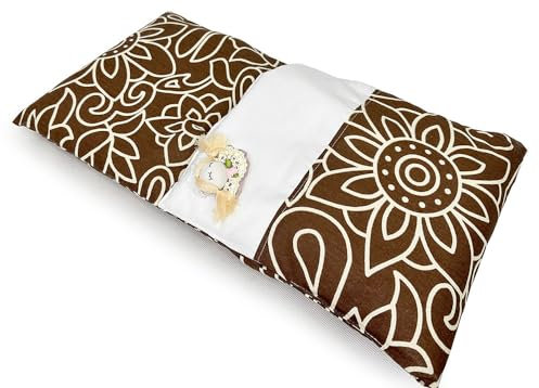 Mumbee Bettwäsche-Set für Puppen aus Baumwolle Puppenbettwäsche Braun Weiß