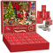 Jigsaw Puzzle, 70x50cm, 24 Boxen -1008 Teile Puzzles für Erwachsene und Kinder, Countdown bis Weihnachten, Der Weihnachtsmann bereitet Geschenke vor Hausdekoration