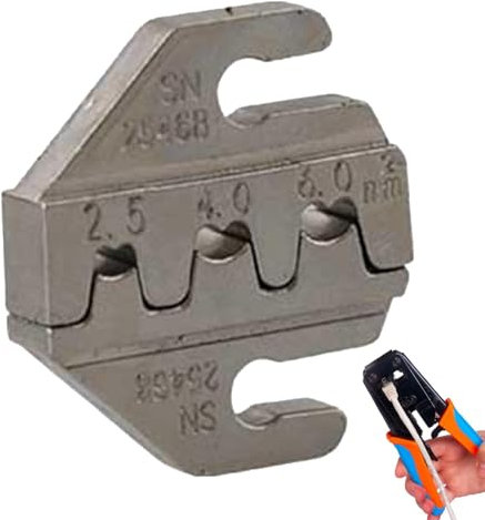 Draht-Crimpzange | Ersatzbacke für Draht-Crimp | Karbonstahl austauschbare blanke Klemmen Crimp Backen | Multifunktionale isolierte Backen Form mit offenem Schaft für Crimpzange, Hülse, Crimper Cord