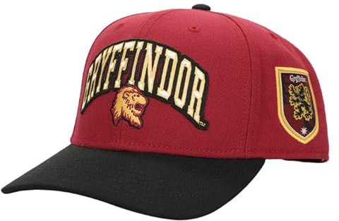 Harry Potter Gryffindor Varsity Woven Label Erwachsene Snapback Cap Red, rot, Einheitsgröße