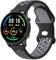 Wanme für Xiaomi Watch S3 Armband/Xiaomi Watch 2/2 Pro/Watch S2/ S1/ S1 Pro/ S1 Active für Herren Damen, 22mm Silikon Armbänder Atmungsaktives Wasserdichtes Sport Ersatzarmband, Schwarz/Holzkohle