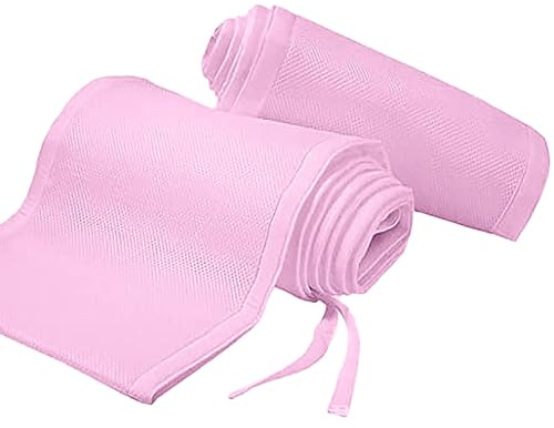 Bettumrandung Babybett, Umrandungen Breathable Netzgewebe Umrandungen,Netzfutter für Kinderbetten Kantenschutz Verstellbar,Abnehmbar Kollisionsschutz