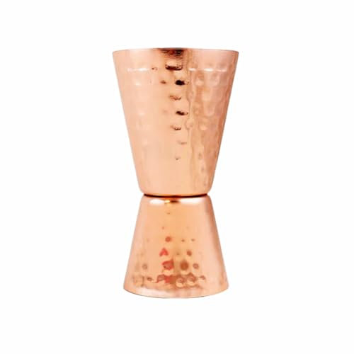 Copper Hammered Jigger, Dual-Sided Measurements, 6 cm
