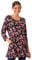 Roman Originals Swing Top with Pockets for Women UK Ladies Hanky Hem Asymmetric Tunic Blouse Longline Long Stretch Jersey Casual Round NeckTee Shirt T-Shirt - Noir Pink - Size 16
