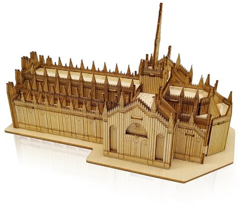 Hallisun 3D Holzpuzzle für Erwachsene, Mailänder Dom Architektur Modellbausatz aus Holz, DIY Bausatz für Italien, berühmte Gebäude Spielzeug, Weihnachts und Geburtstagsgeschenk Dekoration, 75 Teile