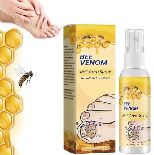 Bienengift Nagelpflege Spray,Bienengift Nagelbehandlung Serum für Fingernägel und Fußnägel,Bee Venom Nail Care Spray(100ml)