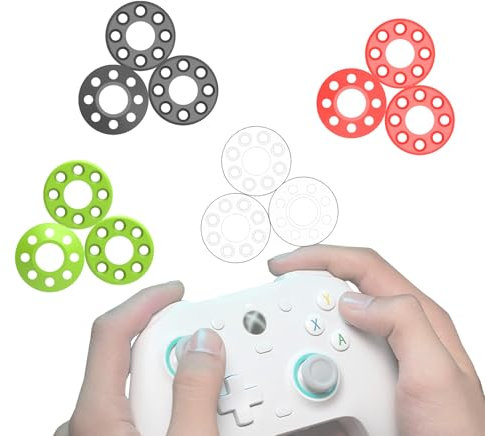 Bshirmay Präzisionsringe kompatibel mit PS5, PS4, Xbox, Xbox Series X/S, Xbox One, Xbox360, Swicth Pro Game Controller Zubehör, Silikon Soft Aim Assist Motion Control Ring