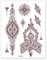 Golecha Henna Tattoo Set - 9 Temporäre Tattoos mit Schablonen in Braun, Hautfreundlich & Wasserfest für Hochzeiten, Festivals, Strand, Sommersprossen und Mehndi-Kunst